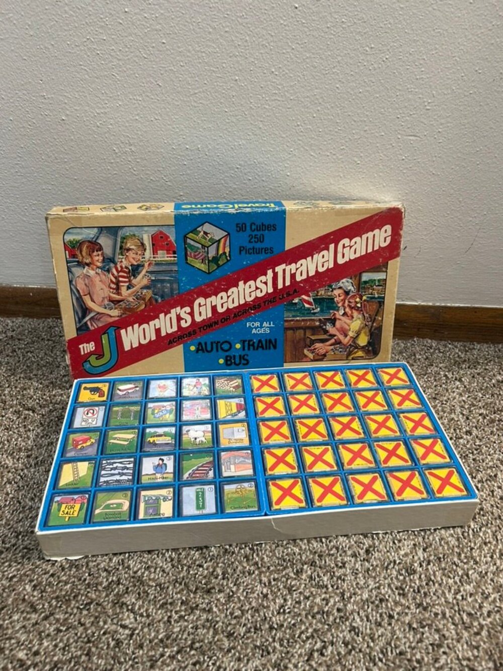 Vintage World's Greatest Travel Game 1980 J&J Co with Instructions Complete EUC